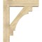 Ekena Millwork Merced Block Rough Sawn Bracket w/ Offset Brace, Douglas Fir, 8"W x 34"D x 40"H BKT0806X34X40MRC05RDF - alternate 3